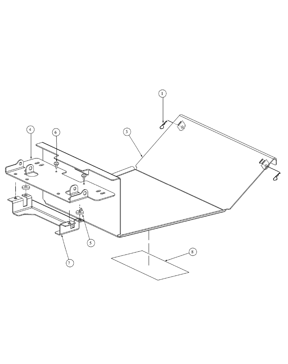 Floor Panel Assembly Diagram and Parts List for M60-KW ROPS-53AH5D8X750-25HP Cub Cadet Lawn Tractor